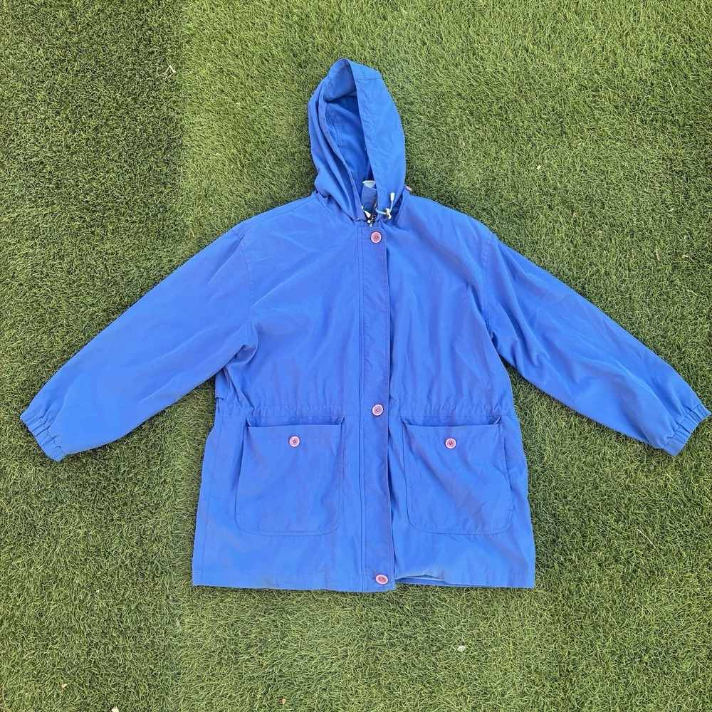 Aeros Kristen Blake Blue Mens Size Large Rain Jacket Windbreaker Coat Zip Up